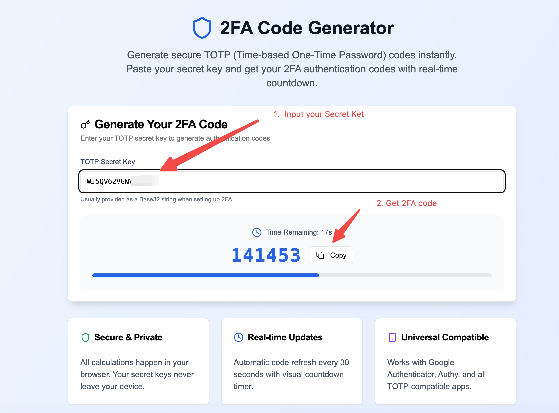 Generate 2FA Code